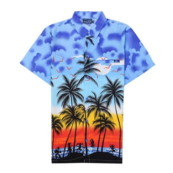 Рубашка Happy Bay The palms classic hawaiian, разноцветный