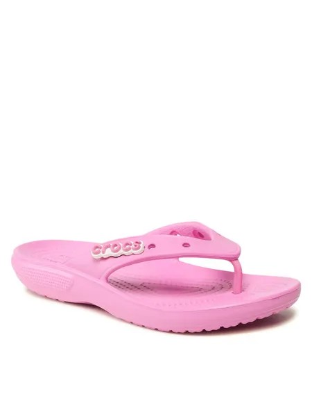 Вьетнамки женские Crocs Classic Crocs Filip 207713 розовые 37.5 EU