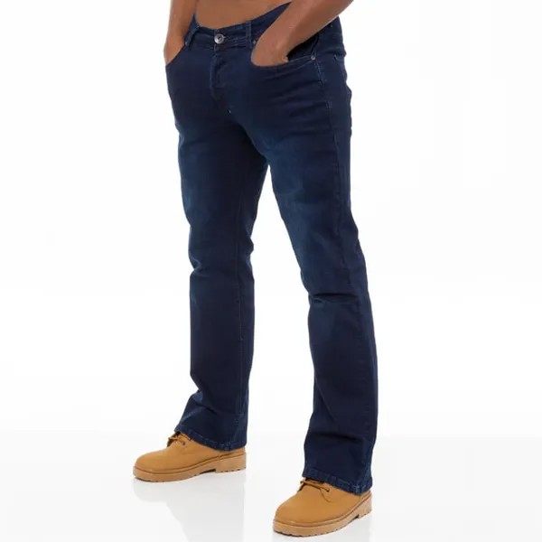 Мужские джинсы из эластичного денима Bootcut Enzo, синий