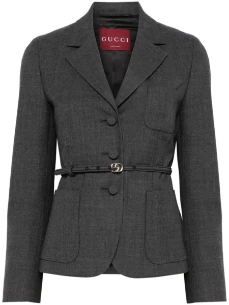 Gucci шерстяной пиджак, серый
