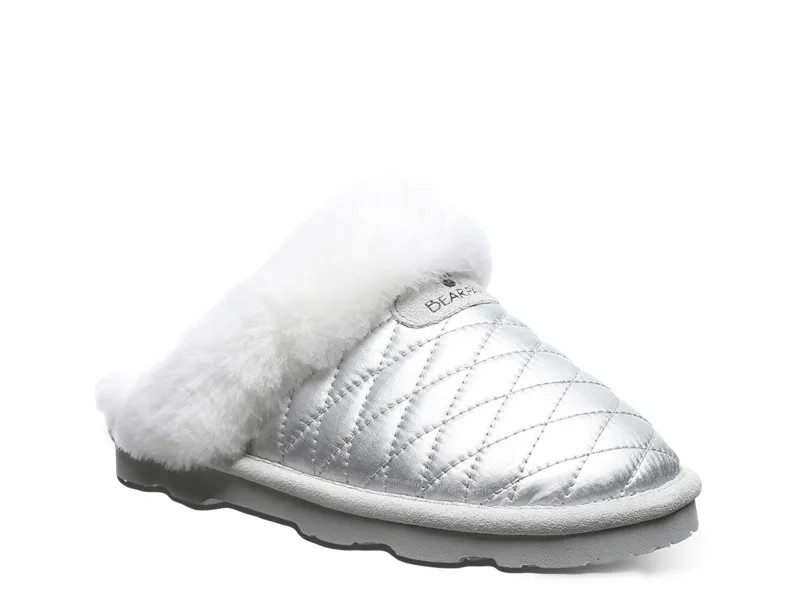 Тапочки Effie Scuff Bearpaw, серебряный металлик