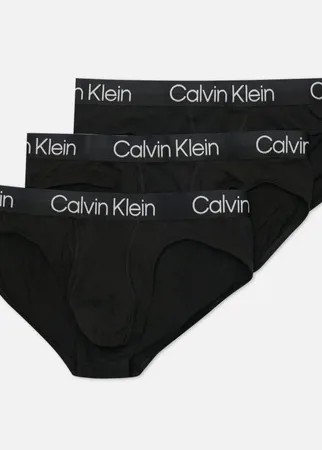 Комплект мужских трусов Calvin Klein Underwear 3-Pack Hip Brief, цвет чёрный, размер L