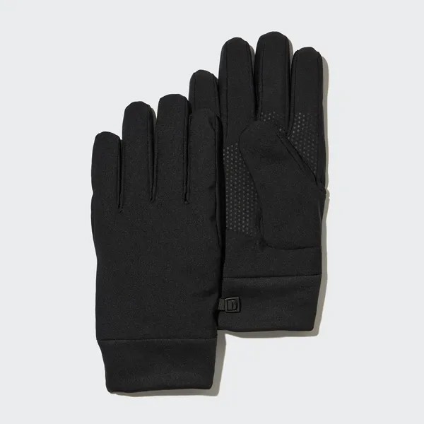 Мужские перчатки Uniqlo HEATTECH на подкладке, черный
