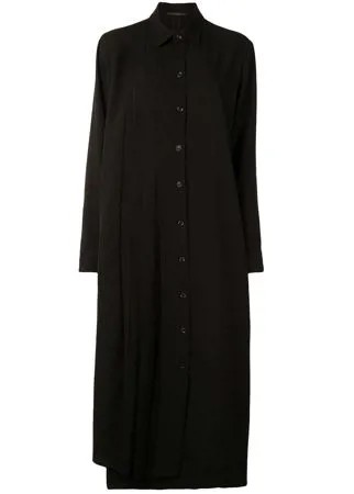 Yohji Yamamoto плиссированное платье-рубашка