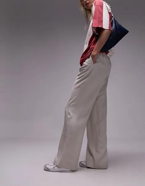 Элегантные спортивные брюки цвета экрю Topshop
