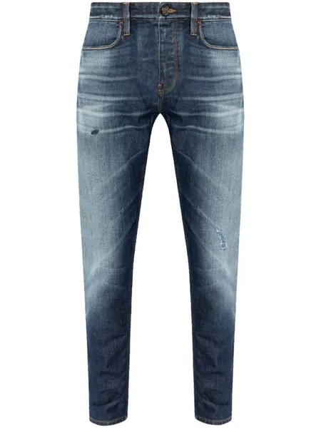Emporio Armani джинсы с эффектом потертости