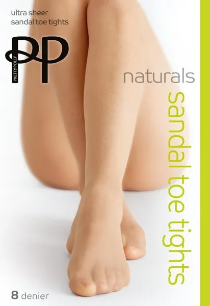 Колготки-сандалии Naturals плотностью 8 ден, натуральный цвет Pretty Polly, нюд