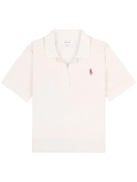 Рубашка поло SRC Velour Sporty & Rich, белый