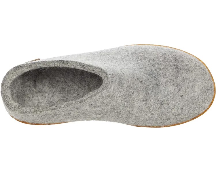 Слипперы Wool Slip-On Rubber Outsole Glerups, серый