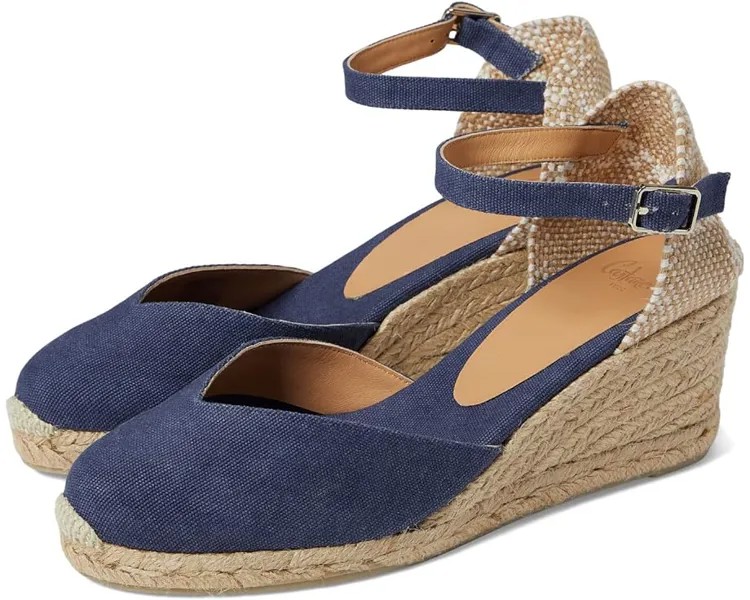 Туфли CASTANER Chiarita 60 mm Wedge Espadrille, цвет Azul Oscuro