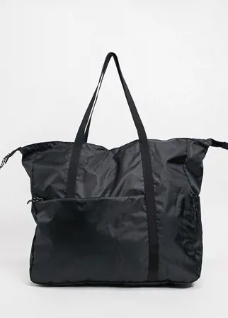 Большая складывающаяся спортивная сумка-тоут черного цвета объемом 45 литров ASOS DESIGN-Черный