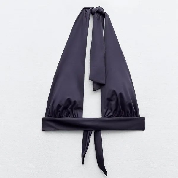 Топ-бикини Zara Triangular, фиолетовый