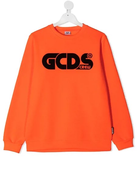 Gcds Kids толстовка с логотипом и окантовкой в рубчик