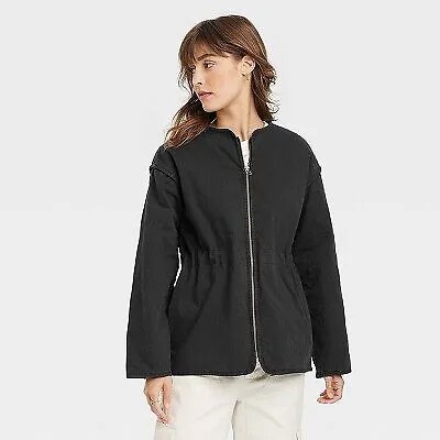 Женский жакет из хлопкового твила - Universal Thread Black XL