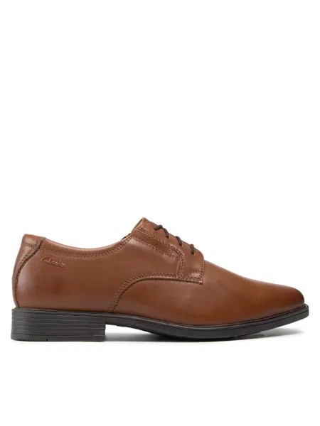 Полуботинки Tilden Plain Clarks, коричневый