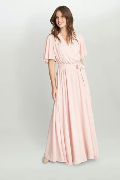 Крисси-розовое платье макси с короткими рукавами Gina Bacconi, розовый