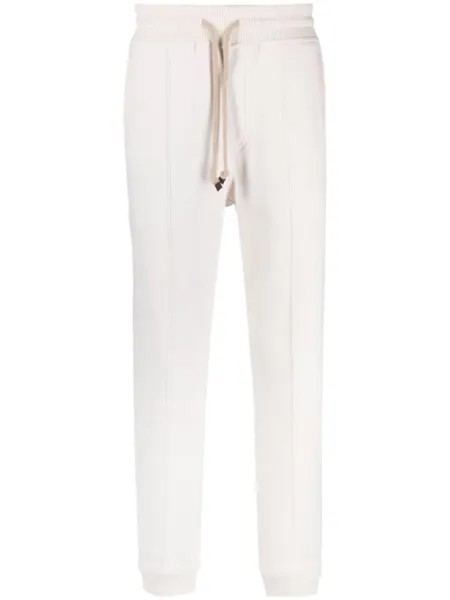 Brunello Cucinelli спортивные брюки с кулиской, нейтральный цвет