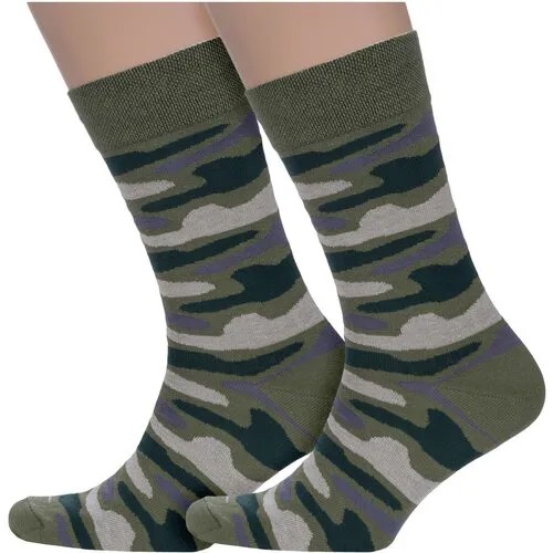 Носки PARA socks, 2 пары, размер 27-29, хаки