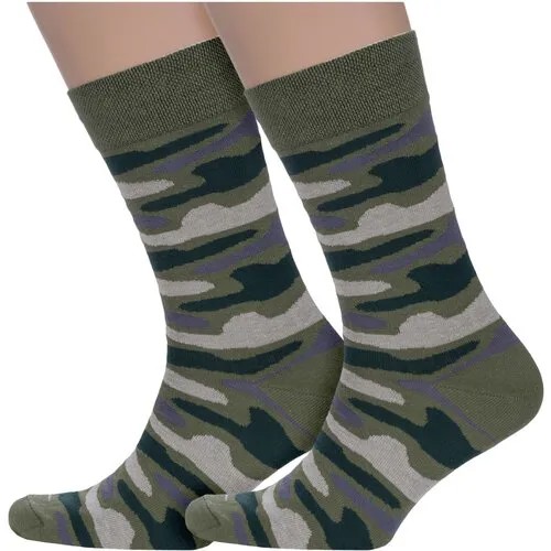 Носки PARA socks, 2 пары, размер 25-27, хаки