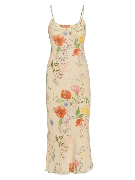 Платье-комбинация миди Emerick с цветочным принтом Reformation