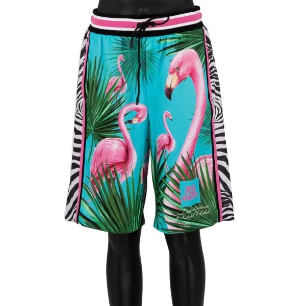 DOLCE - GABBANA x DJ KHALED Шорты-бермуды Oversize Flamingo Blue Pink 11360