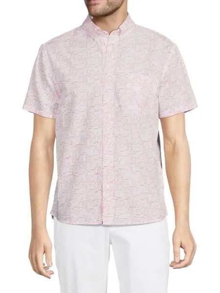 Рубашка Liquid Oxford на пуговицах Billy Reid, цвет Light Pink