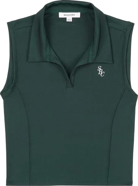 Поло Sporty & Rich SRC Sports Vest 'Forest/White', зеленый