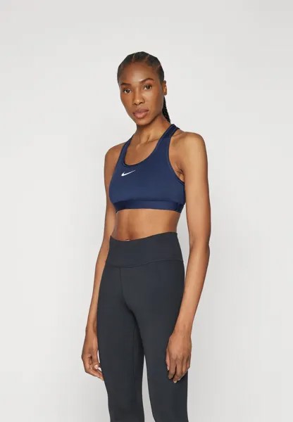 Спортивные бюстгальтеры со средней поддержкой BRA Nike, темно-синий