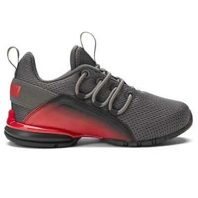 Puma Axelion Interest Fade Running Youth Boys Серые кроссовки Спортивная обувь 3762
