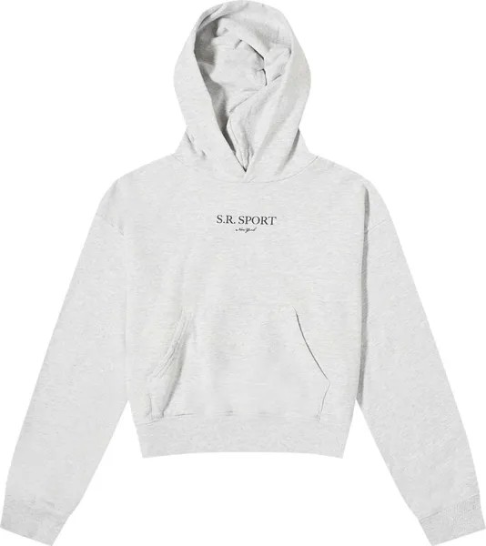 Худи Sporty & Rich Sport Cropped 'Heather Grey', серый