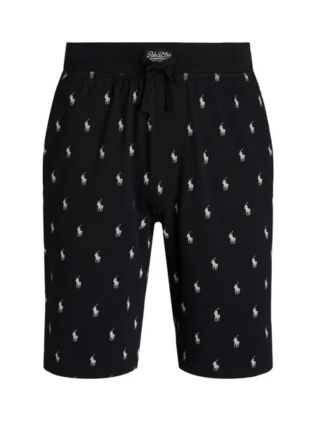 Хлопковые пижамные шорты поло с пони узкого кроя Ralph Lauren