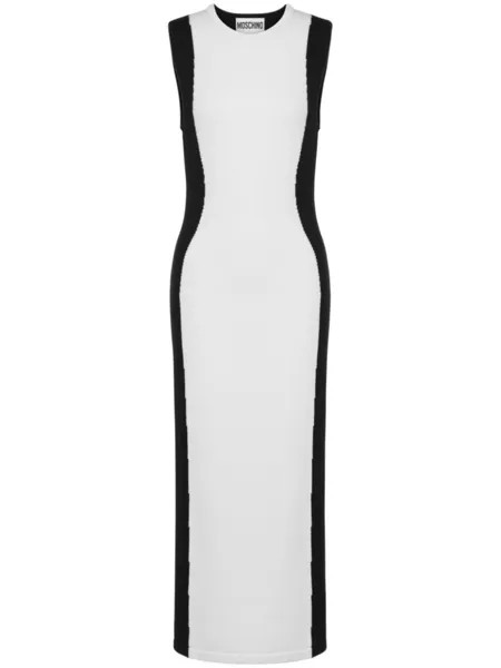Moschino платье из вирджинской шерсти в двух тонах, белый