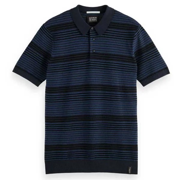 Поло с коротким рукавом Scotch & Soda Structure, синий