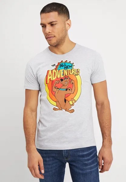 Футболка с принтом SCOOBY DOO ALL NEW ADVENTURES LOGOSHIRT, цвет grey