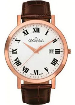Швейцарские наручные  мужские часы Grovana 1230.1563. Коллекция Traditional