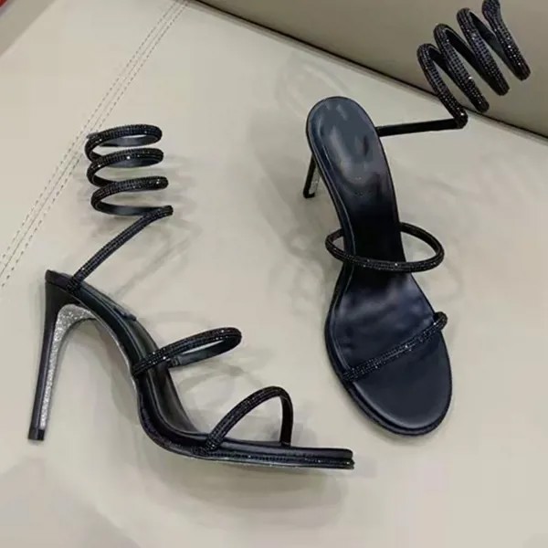 Стразы женские сандалии Летние слипоны туфли-лодочки с открытым носком туфли для женщин летние вечерние свадебные туфли