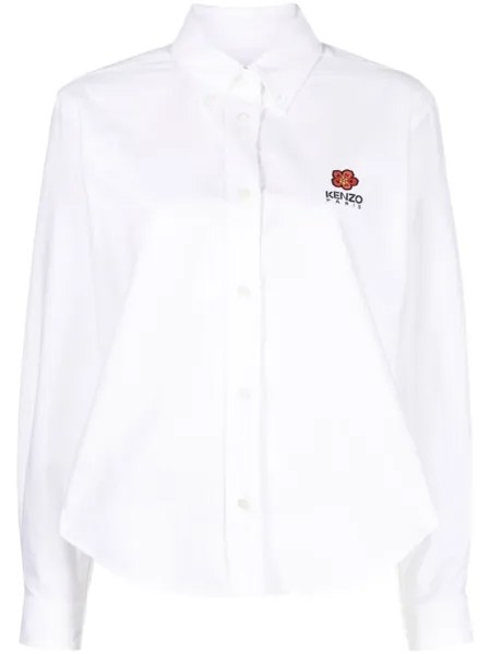 Kenzo рубашка с логотипом, белый