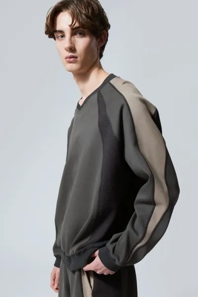 Толстовка scott в стиле колор-блок H&M, серый