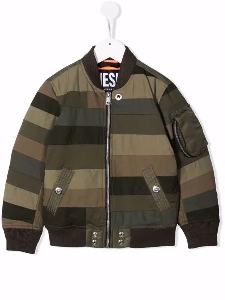 Diesel Kids бомбер в технике пэчворк