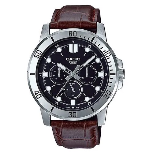 Наручные часы CASIO Collection MTP-VD300L-1E, коричневый, серебряный
