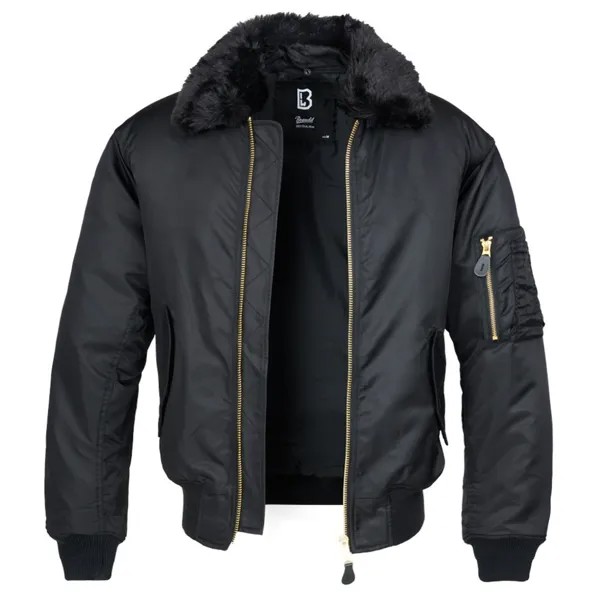 Куртка Brandit MA2 Fur Collar, черный