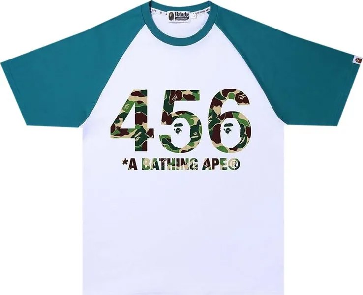 Футболка BAPE x Squid Game Raglan Tee 'Green', зеленый