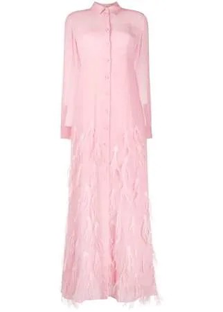 Emilio Pucci платье-рубашка с перьями