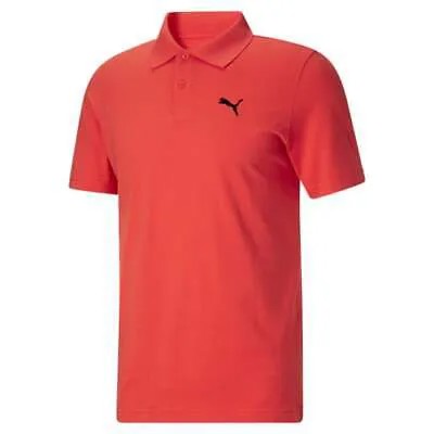 Мужская рубашка поло с коротким рукавом Puma Essential оранжевая повседневная 67910539