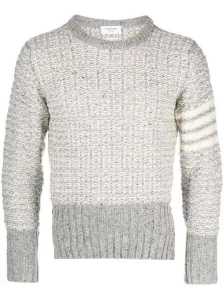 Thom Browne джемпер с полосками 4-Bar, серый