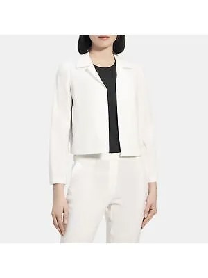 THEORY Женский белый приталенный однобортный пиджак на работу с подкладкой 0