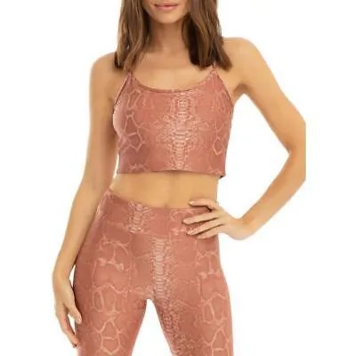 Koral Womens Leah Pink Snake Print Спортивная одежда для йоги Спортивный бюстгальтер XS BHFO 4344