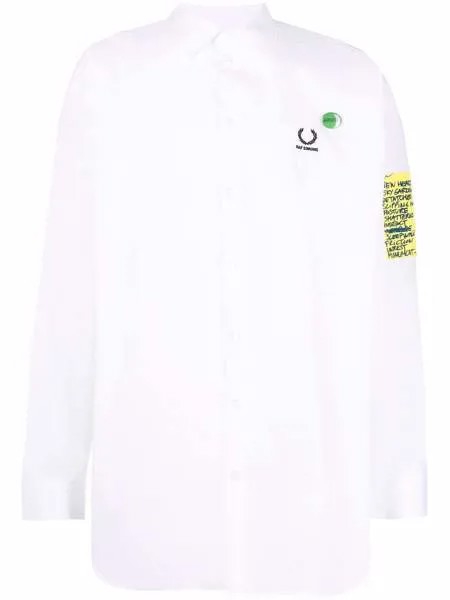 Raf Simons X Fred Perry logo-embroidered cotton shirt