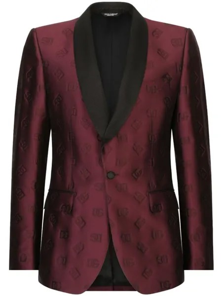 Dolce & Gabbana смокинг с монограммой, фиолетовый