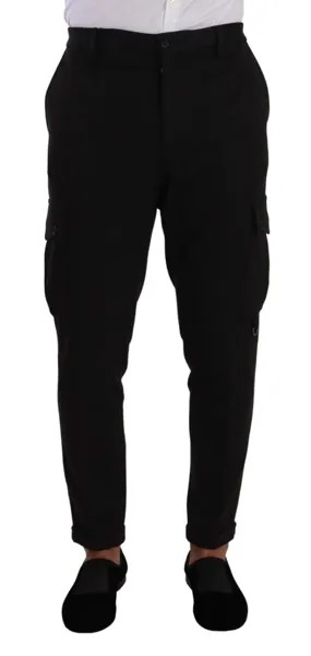 DOLCE - GABBANA Брюки черные вискозные мужские брюки карго IT54 / W38/XL $1000